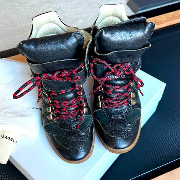 Isabel Marant Shoes - ISABEL MARANT ÉTOILE Tibetan Shoes faded black 💯 calf velvet leather 36 EU/6 US